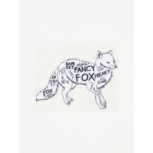 Fancy Fox 刺繍パッチステッカー