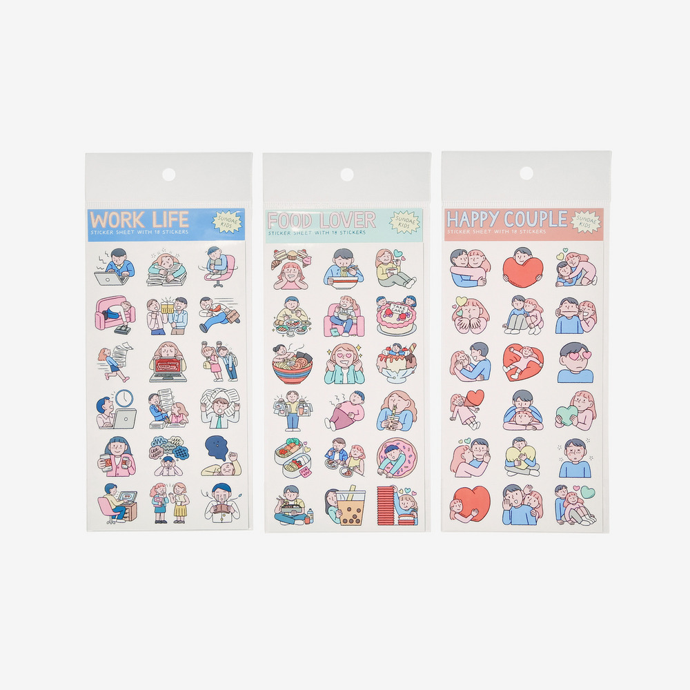 FOOD LOVER sticker sheet 詳細画像