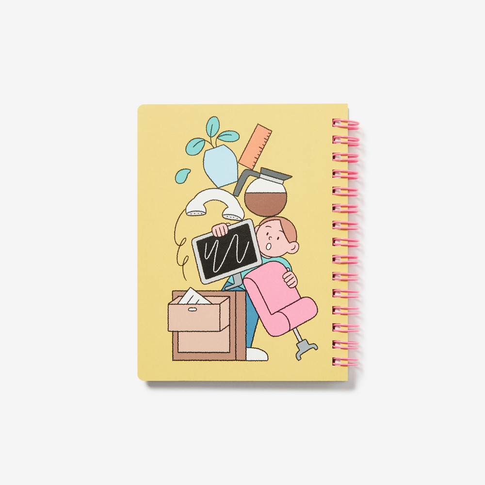 Ring Notes A6 (160P) light green fron &times; light yellow back 詳細画像