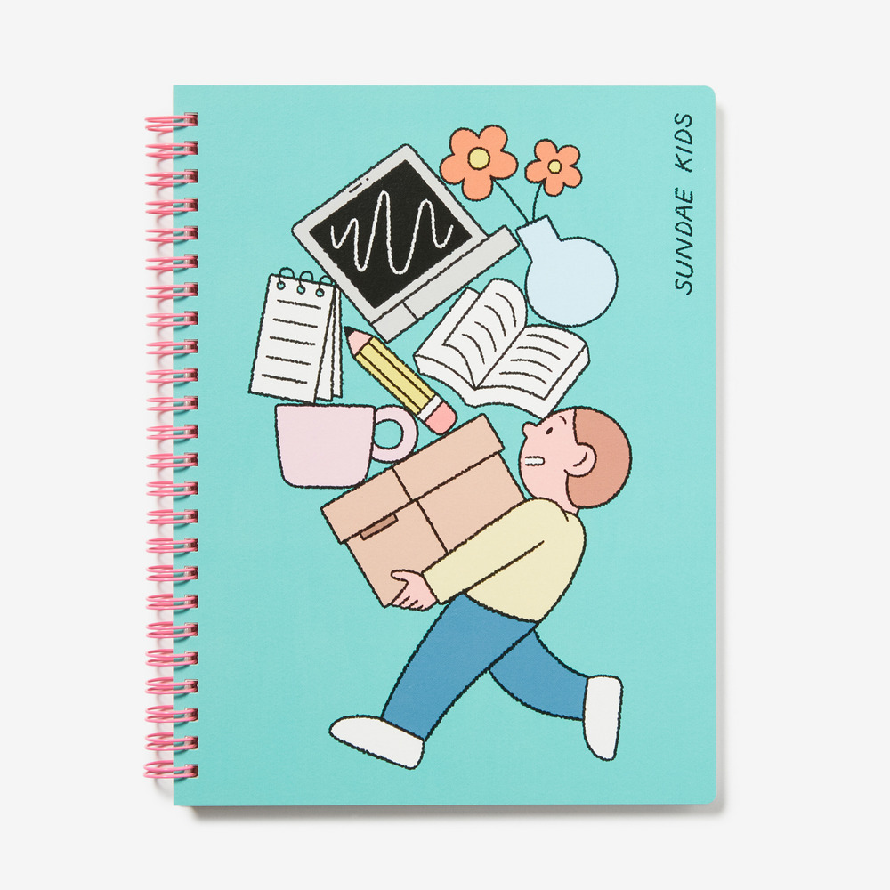 Ring Notes A5 (160P) light green fron × light yellow back