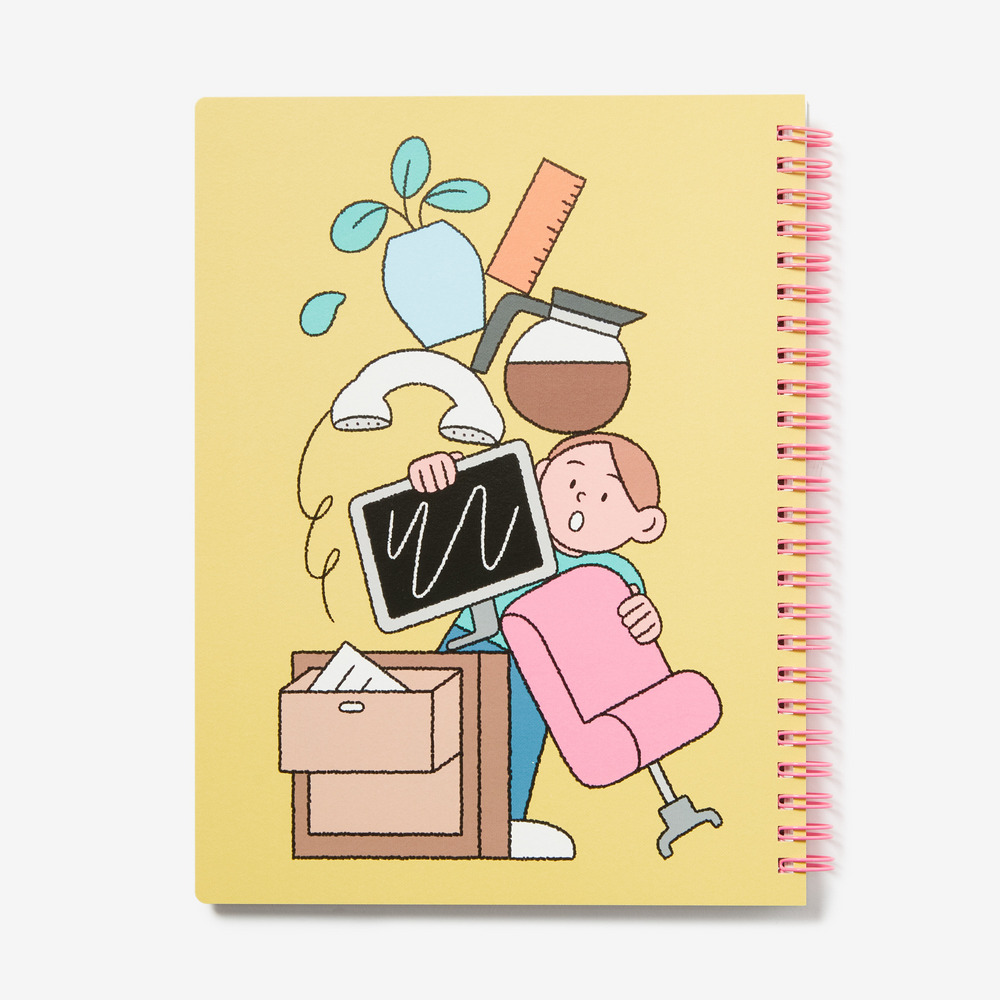 Ring Notes A5 (160P) light green fron &times; light yellow back 詳細画像