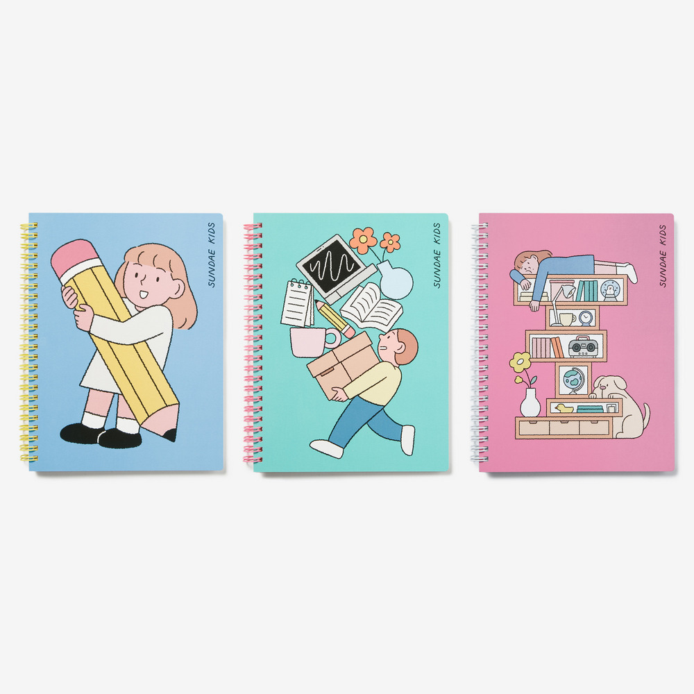 Ring Notes A5 (160P) light green fron &times; light yellow back 詳細画像