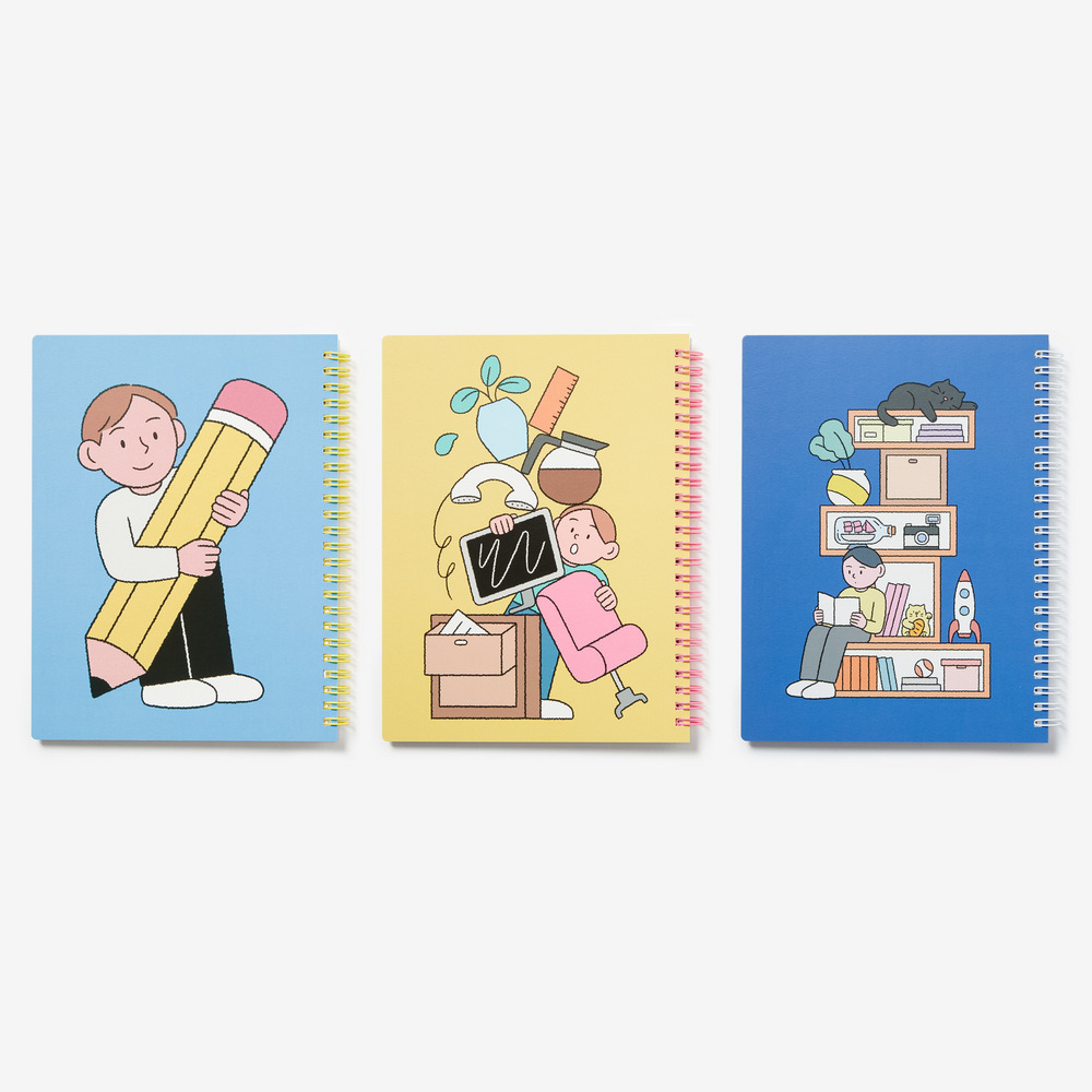 Ring Notes A5 (160P) light green fron &times; light yellow back 詳細画像