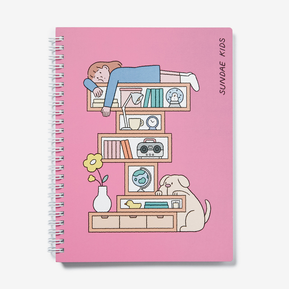 Ring Notes A5 (160P) pink front &times; blue back 詳細画像