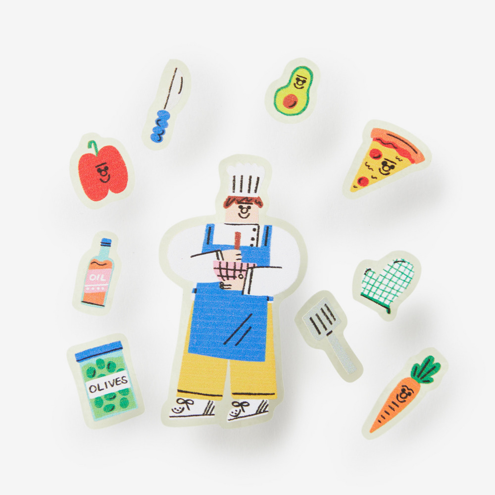 half transparent sticker COOKING 詳細画像