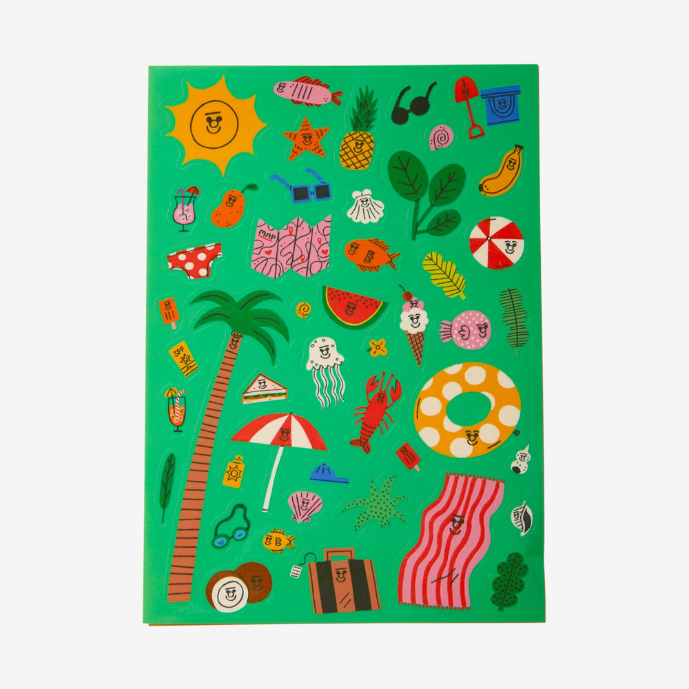 half transparent sticker SUMMER 詳細画像