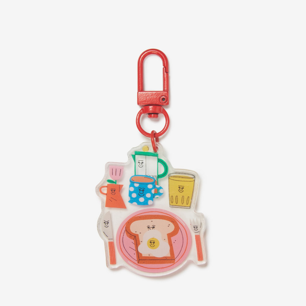 Breakfast key chain