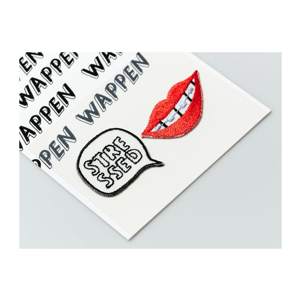 刺繍パッチステッカー STRESSED & LIP 詳細画像