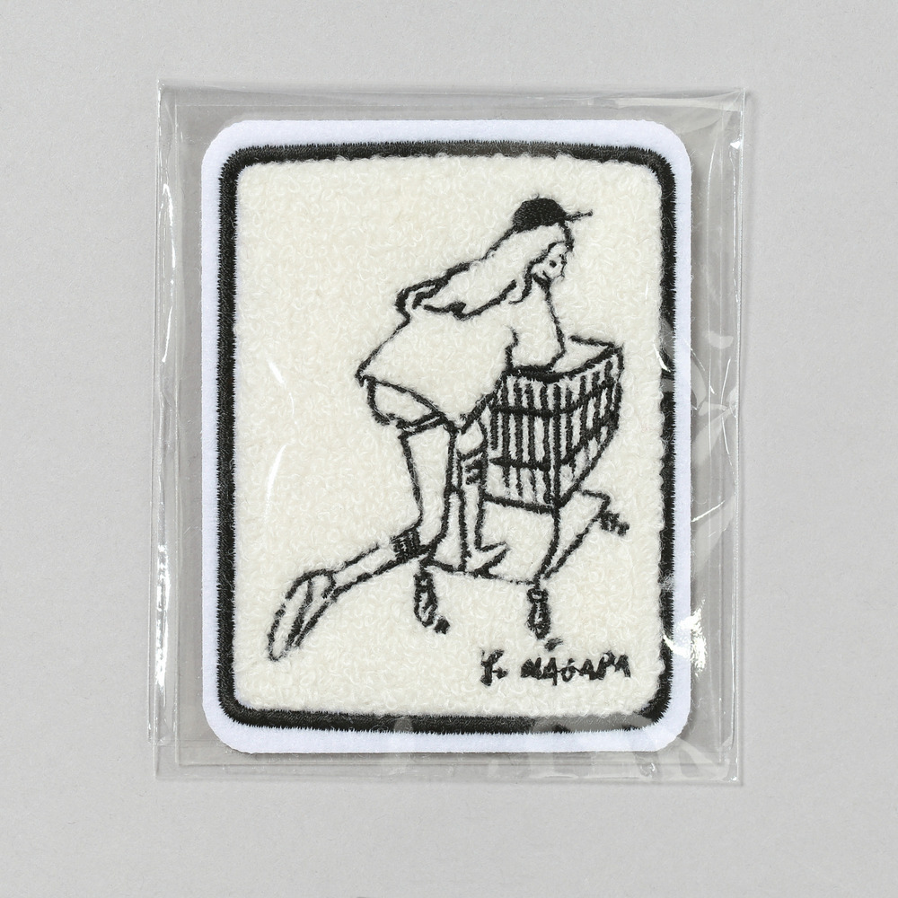 刺繍パッチステッカー Girl on a Shopping Cart 詳細画像