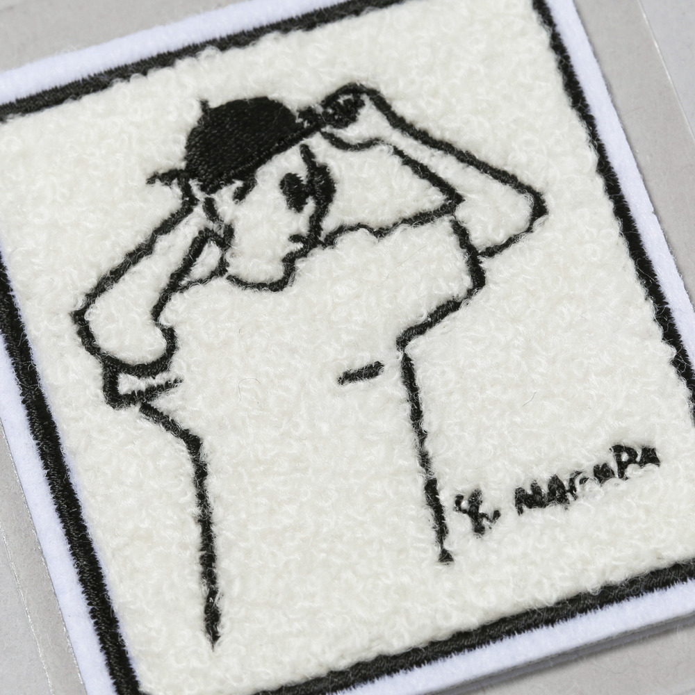 刺繍パッチステッカー Man wearing a cap 詳細画像