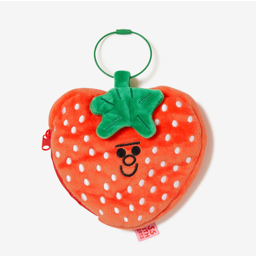 Pauch plushy key chain Strawberry